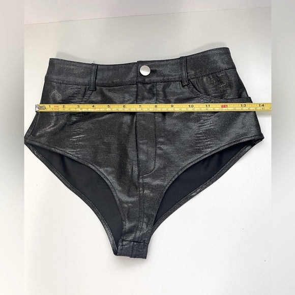 NWOT Shiny Black High-Waisted Panty - Picture 12 of 12